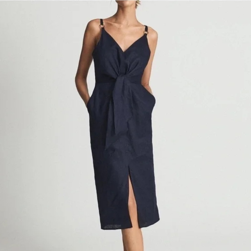 Reiss Midnight Blue Midi Dress
